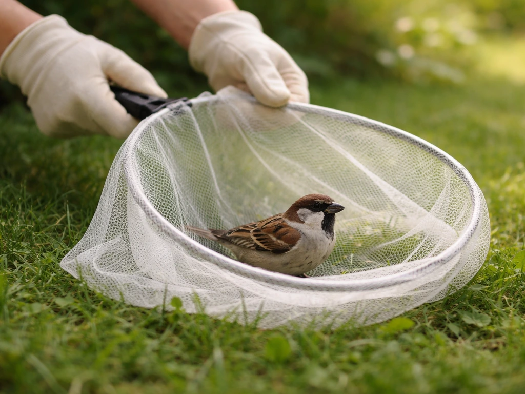 How to Catch a Bird With a Net Safely and Humanely