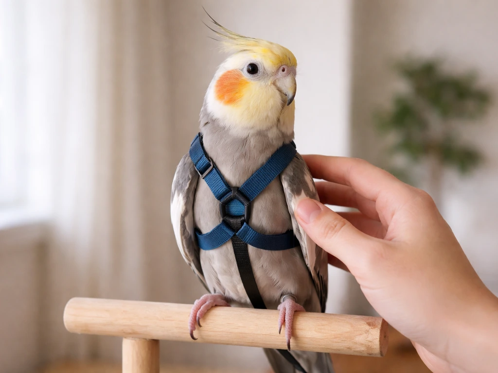 How to Put a Bird Harness on a Cockatiel Safely